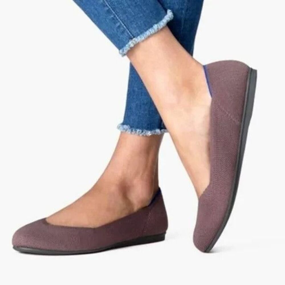 Rothy's Round Toe The Flat Retired Mink Color Shoe Size 7.5